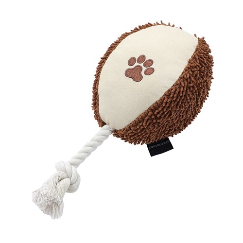 PLUSH TUGGER BONE + FOOTBALL