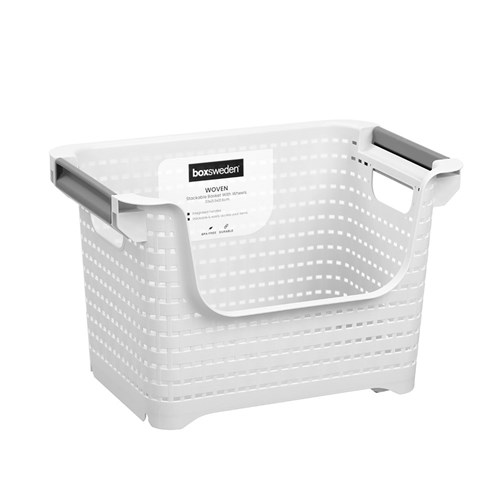 WOVEN STACKABLE BASKET