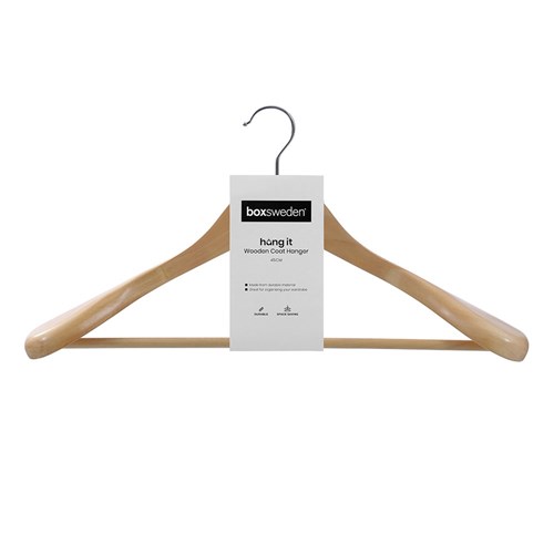 HANGIT WOODEN COAT HANGER 45CM
