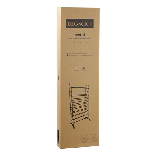 METAL 10 TIER SHOE RACK
