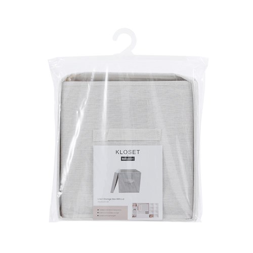 KLOSET LINEN STORAGE BOX W/LID