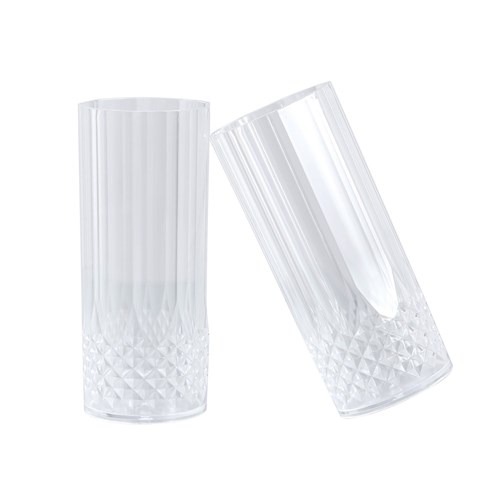 CRYSTAL DECO TALL TUMBLER 4PK