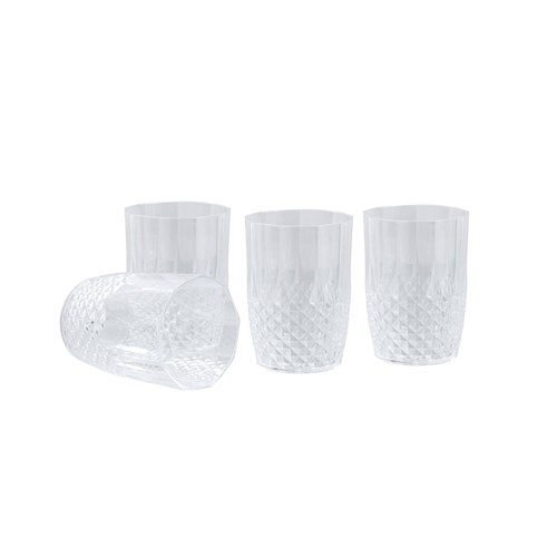 CRYSTAL DECO TUMBLER 4PK