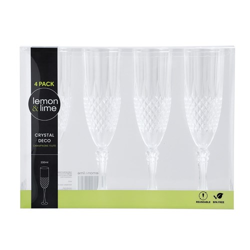 CRYSTAL DECO CHAMPAGNE FLUTE