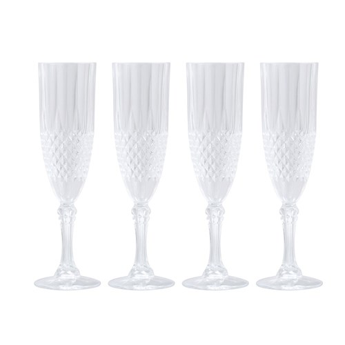 CRYSTAL DECO CHAMPAGNE FLUTE
