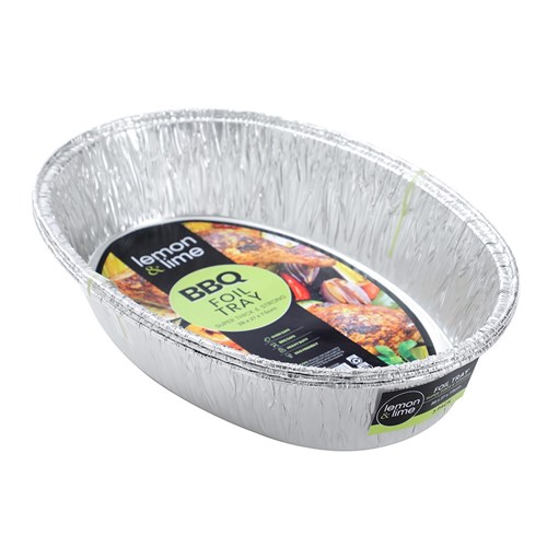 FOIL OVAL ROASTING TRAY 3PK