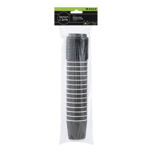 RIPPLE WALL COFFEE CUP W/LIDS