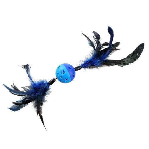 POUNCE TWIN FEATHER BALL TOY