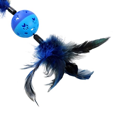 POUNCE TWIN FEATHER BALL TOY