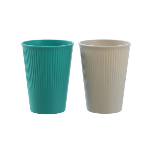 RIBBED PLASTIC CUP 350ML