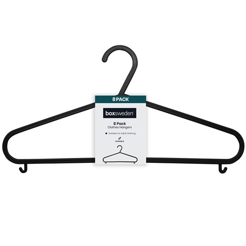 PLASTIC CLOTHES HANGERS 8PK