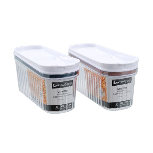 CRYSTAL RIBBED FOOD DISPENSING