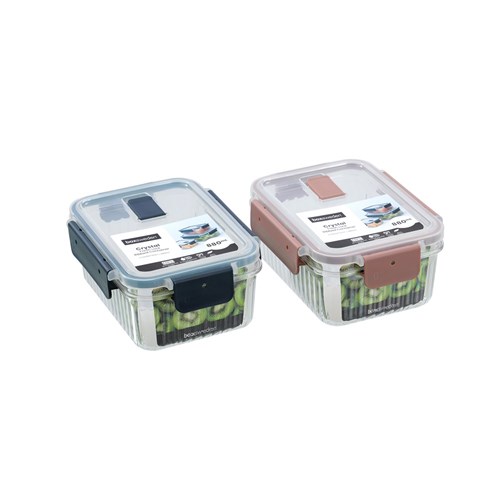 CRYSTAL RIBBED FOOD CONTAINER