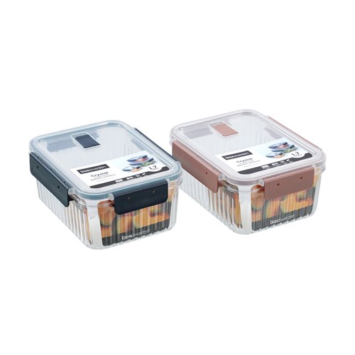 CRYSTAL RIBBED FOOD CONTAINER