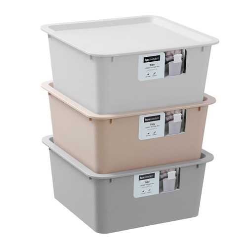 TIDY BOX LIDDED SQUARE 6L