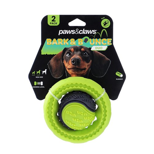 BARK & BOUNCE TPR DOG BALL 2PK