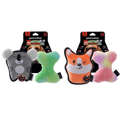 TINY TUFF + BONE PLUSH TOY 2PK