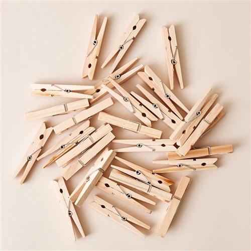 WOODEN CLOTHES PEGS 50PK
