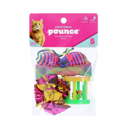 POUNCE CAT TOYS 5PK