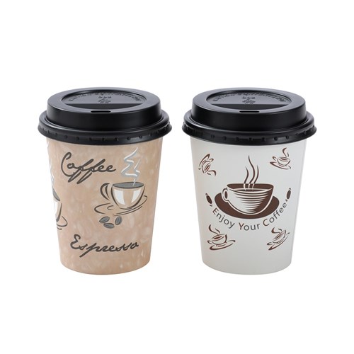 PAPER COFFEE CUPS W/LIDS 20PK