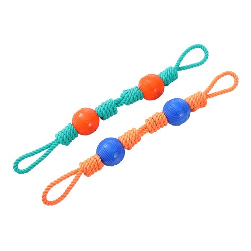 DOUBLE LOOP ROPE & TPR DOG TOY
