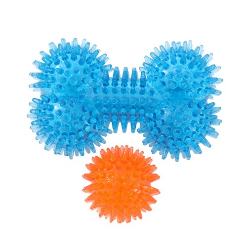MINI SPIKEY BONE AND BALL 2PK
