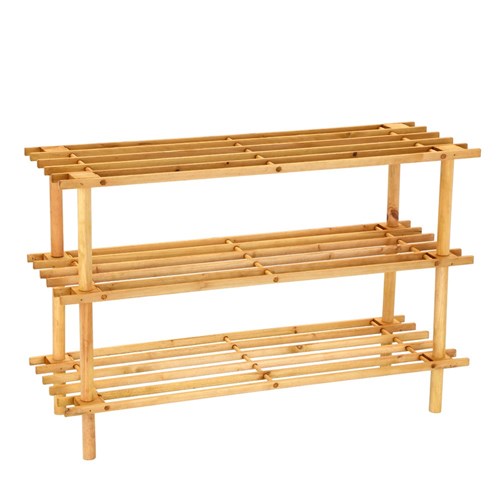 SHOE RACK 3 TIER 74X26X49CM