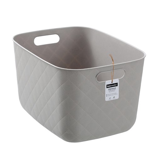 DIAMOND QUILTED BASKET L