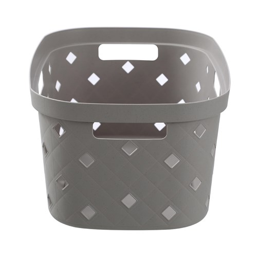 DIAMOND QUILTED LAUNDRY BASKET