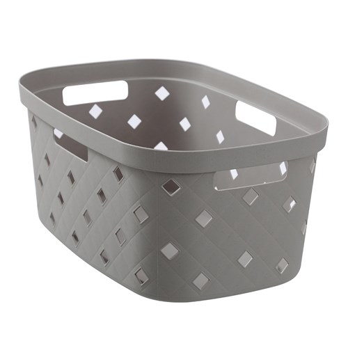 DIAMOND QUILTED LAUNDRY BASKET