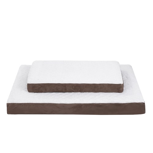 ORTHOPEDIC PET BED BROWN SUEDE