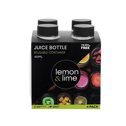 REUSABLE JUICE BOTTLE 4PK