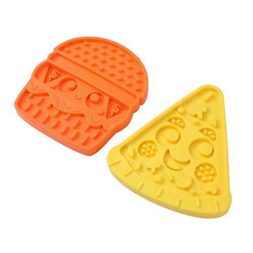 RUBBER FOOD LICK MAT 2 ASSTD