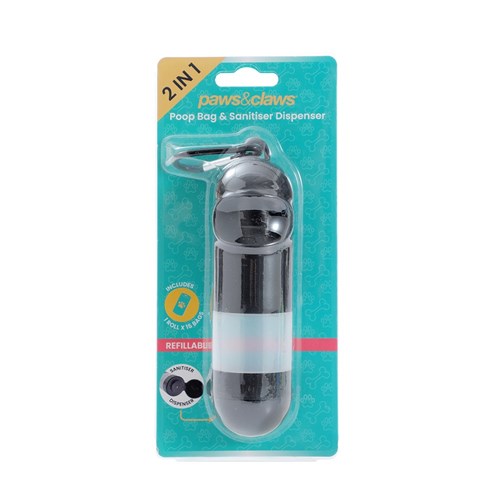 POOP BAG DISPNSR W/ SANITISER