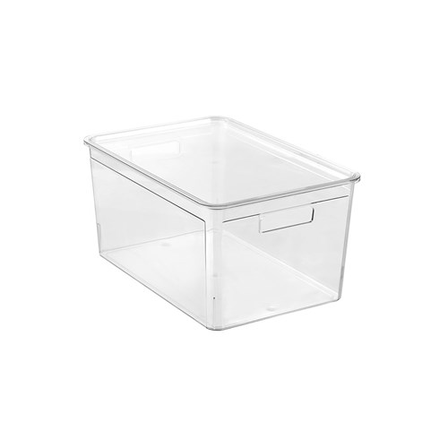 CRYSTAL STORAGE BOX LIDDED 20L