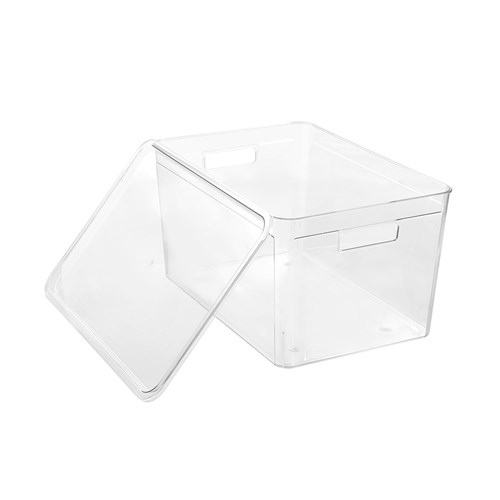 CRYSTAL STORAGE BOX LIDDED 35L