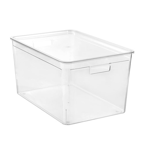 CRYSTAL STORAGE BOX LIDDED 50L