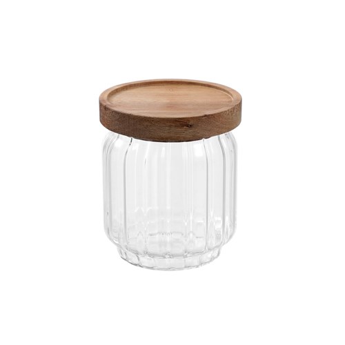 WOODEND ACACIA RIBBED GLASS