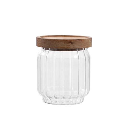 WOODEND ACACIA RIBBED GLASS