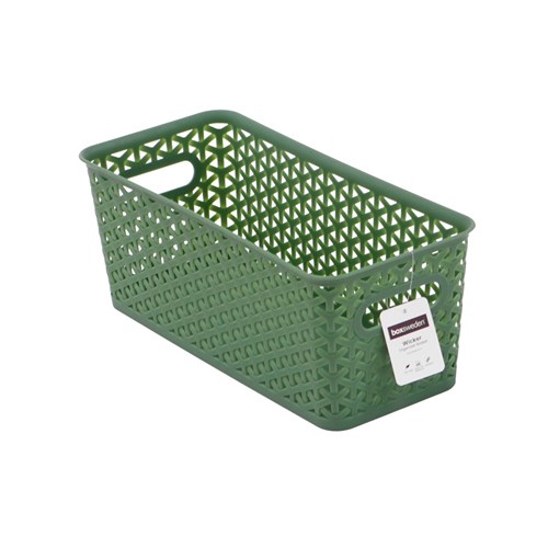 WICKER DESIGN ORGANISER BASKET