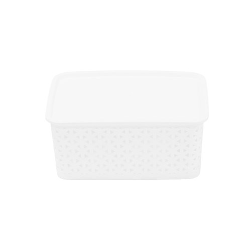 WICKER DESIGN BASKET LIDDED 4L
