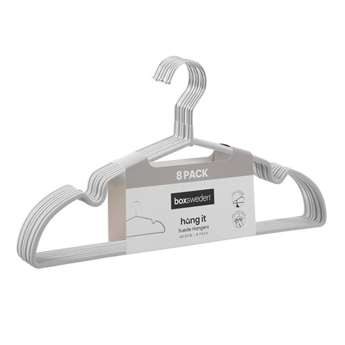 HANGIT SUEDE HANGERS 8PK