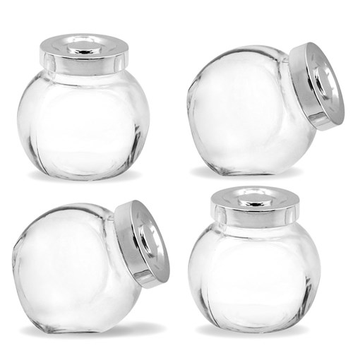GLASS SPICE JARS 6PK 50ML