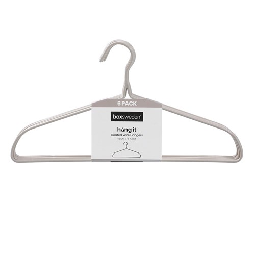 HANGIT COATED WIRE HANGER 6PK