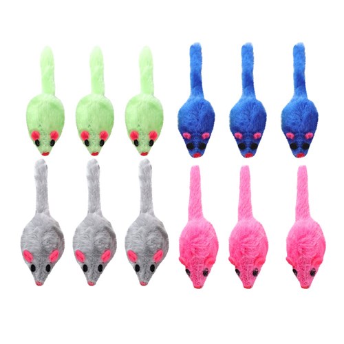 POUNCE COLOURFUL MICE 12PK