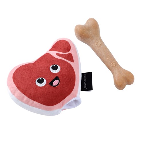 P&C 2-IN-1 DOG TOY PLUSH &
