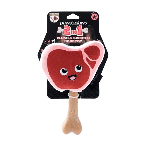 P&C 2-IN-1 DOG TOY PLUSH &