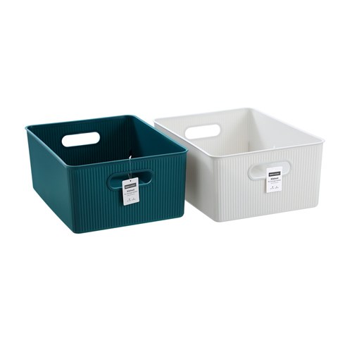 RIBBED STORAGE BASKET 16L