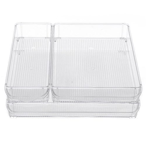 CRYSTAL STORAGE TRAY SET 3PC