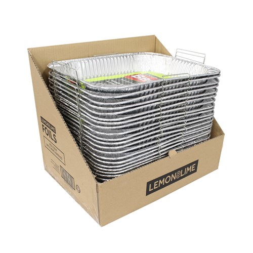 FOIL TRAY W/ WIRE HANDLES